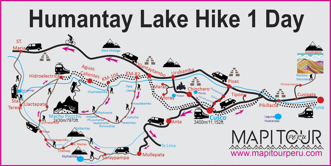 Humantay Lake Hike Map